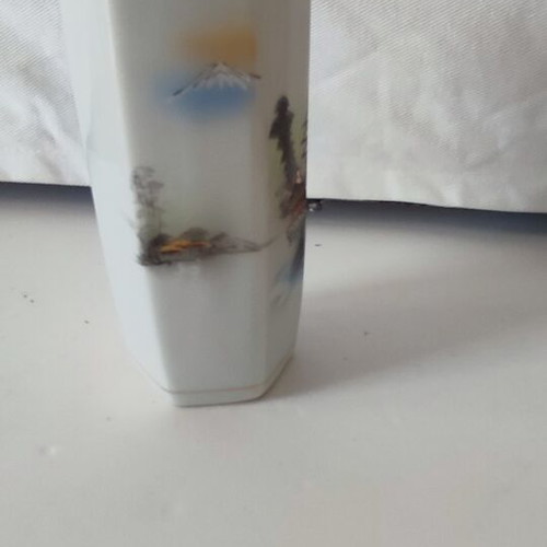 Hayasi China vintage Japanese porcelain sake set, 6 pieces