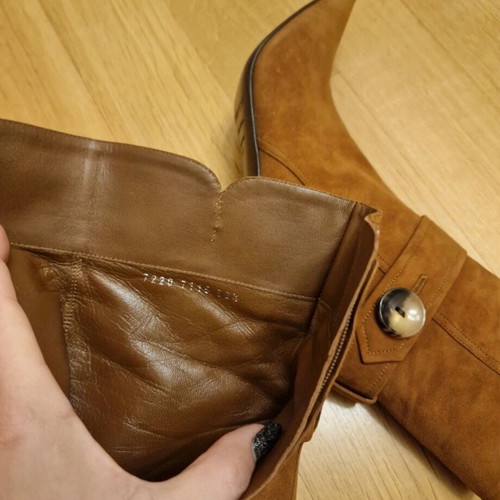 Sergio Rossi suede ankle boots, tan, size 38.5