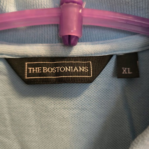 The Bostonians summer shirt with collar used, blue turquoise, size XL