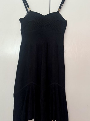 Pinko black mini dress with adjustable straps, new, size XS/S