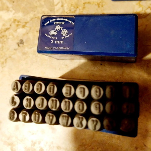 Engraving Stamp Set 3mm new, Greek English Numbers
