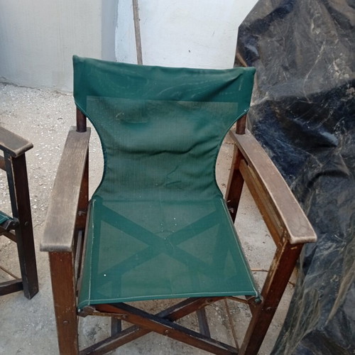 Director chairs set of 6, green seats