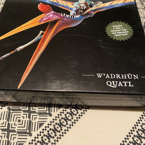 Conquest W’adrhun Quatl figure like new with base and cards