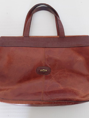 El Campero vintage leather shoulder bag brown like new