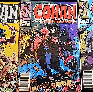 3 τεύχη #218 #219 #224 Conan the barbarian  Marvel Comics  Κοναν ο βαρβαρος