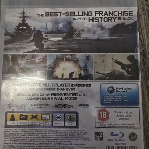 Call of Duty 4 Modern Warfare Trilogy PS3 game, like new