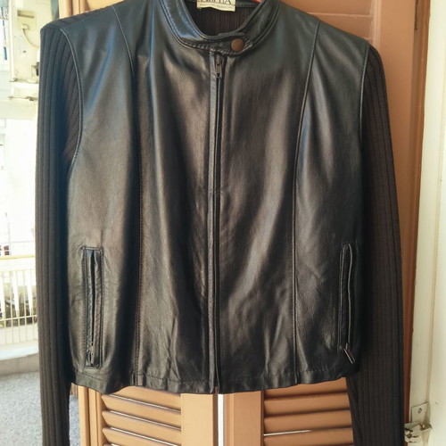 Alpha Massimo Rebecchi jacket used wool and leather brown