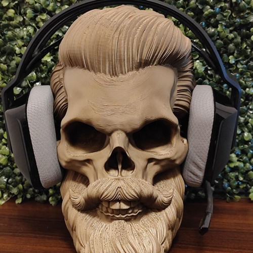 Gamer Skull headset stand new, 3D printed support