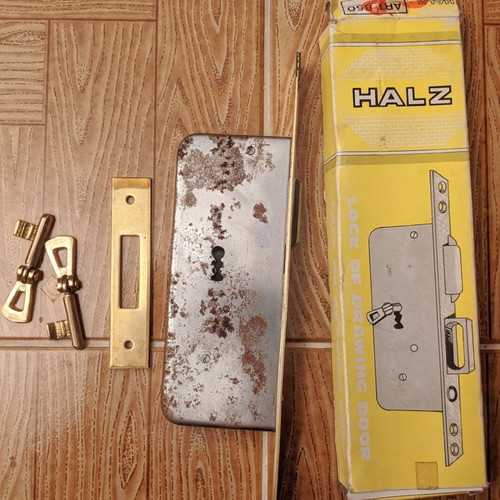 Halz Art. 850 mortise lock for sliding door used with 2 breakable keys