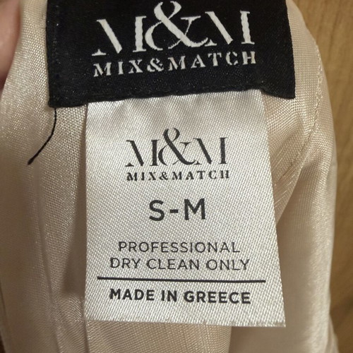 Mix & Match cream short dress with silver details