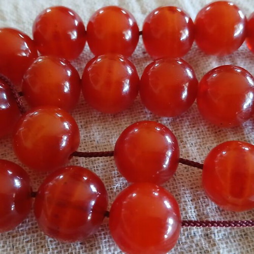 Mastic Bakelite Worry Beads with Silver Elements Like New