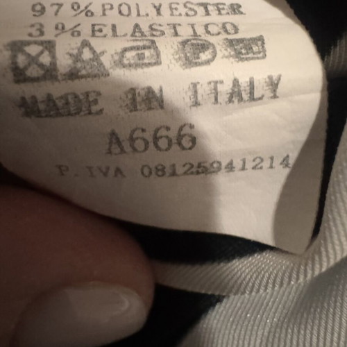 Maxi dress striped black and white with belt and V neckline like new, made in Italy
