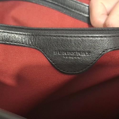 Vintage τσάντα Burberry χειρός ανακαινισμένη, μπεζ 37x23x14