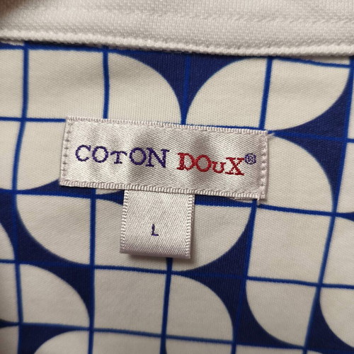 Polo Cotton Doux size L like new, blue and white