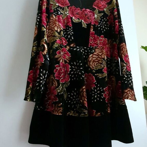 Velvet dress-tunic new, multicolor, size L
