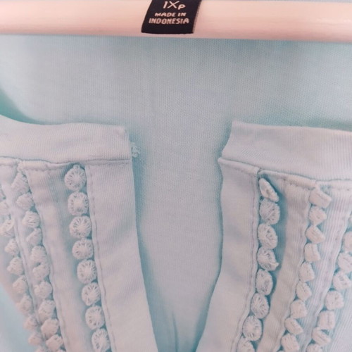Talbots cotton blouse sea blue new, size Petites 1x