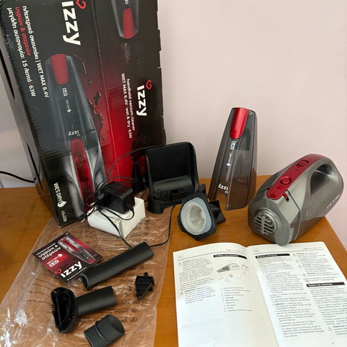 Izzy handheld vacuum cleaner wet & dry used with accessories
