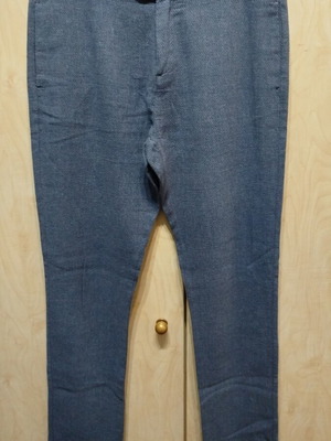 Zara 34% linen trousers size S blue like new