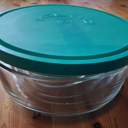 Set of 4 glass food containers used Igloo Borgonovo Italy