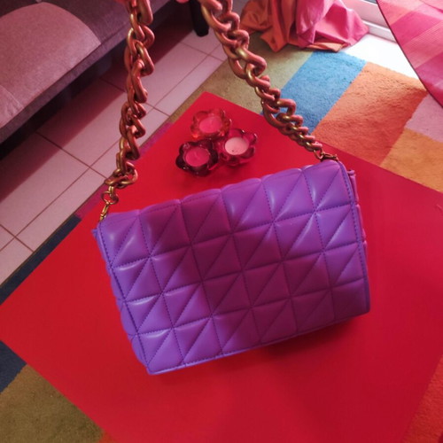 Zara shoulder bag like new, purple-lilac with gold-bronze chain