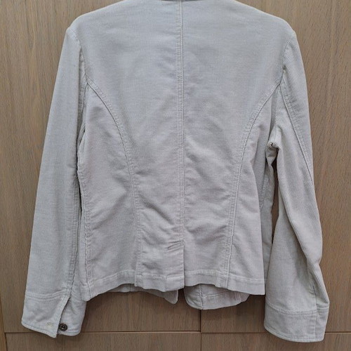 Women's Corduroy Jacket L like new, white, cotton