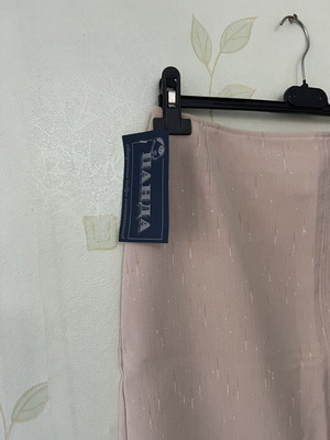 A-Style Beige Skirt New, Above Knee Length with Back Zipper