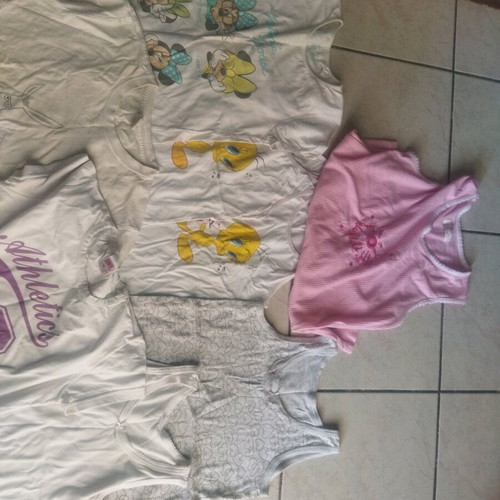 Children's t-shirts used, pack of 7 plus 1 pink gift