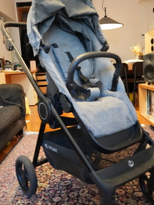 Καρότσι Stokke Beat μεταχειρισμένο, γκρι με μεγάλο κάτω καλάθι