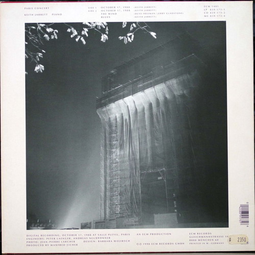 Keith Jarrett Paris Concert LP like new, jazz