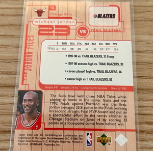 Κάρτα Michael Jordan Chicago Bulls Upper Deck NBA 1998
