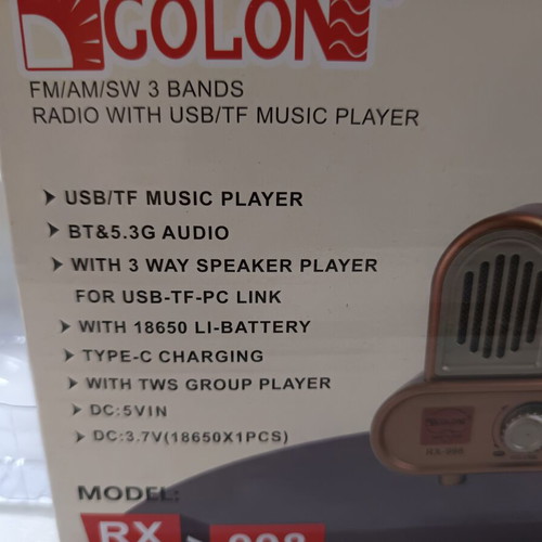 COLON RX998 USB rechargeable radio