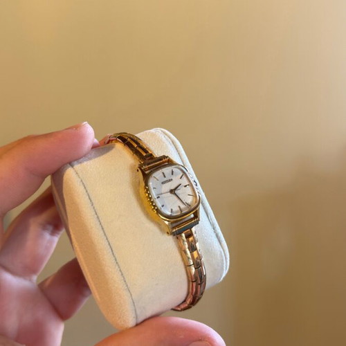 Citizen ladies watch refurbished, white and gold