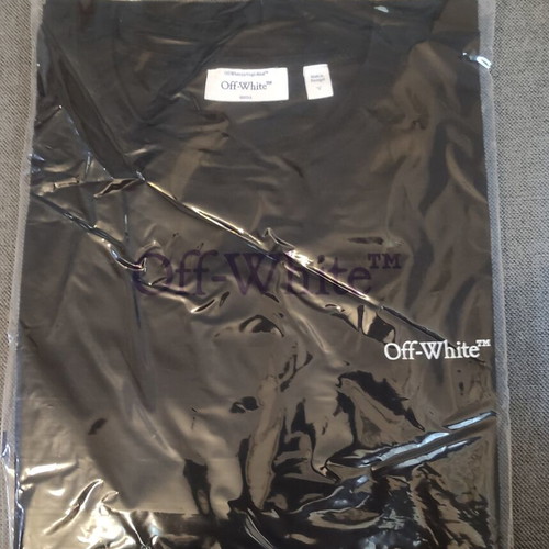 Off White black t-shirt size Large with logo and arrow design