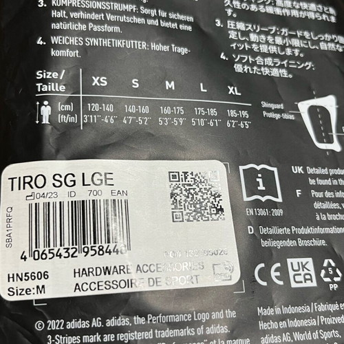 Adidas Tiro League SG LGE shin guards new with compression sleeves