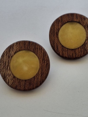 Handmade wooden earrings