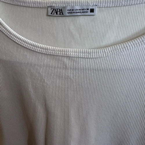 Zara women's blouse used, wide sleeve with elastic, size M