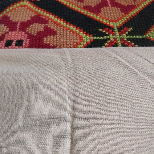 Embroidered antique sofa cover like new