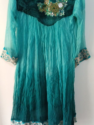 No Fear turquoise dress like new, size S