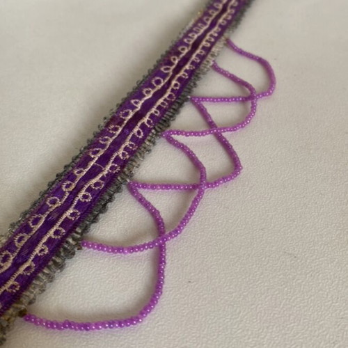 Handmade purple choker necklace vintage over 40 years