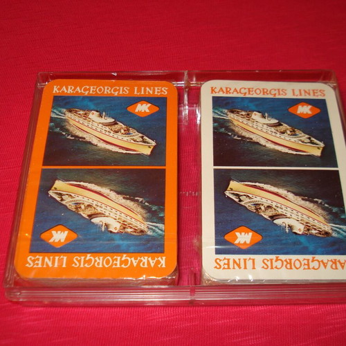 Karageorgis Lines collectible playing cards like new, made in West Germany