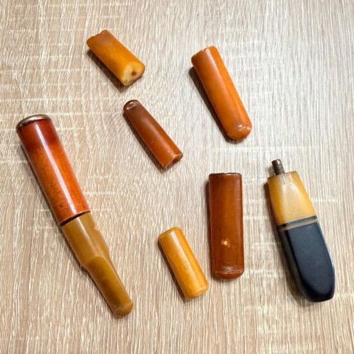 Mastic items used, various pieces