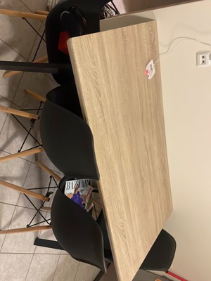 Wooden dining table with 4 chairs