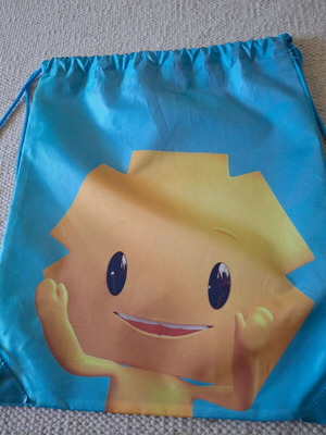 Drawstring backpack yellow used, collectible
