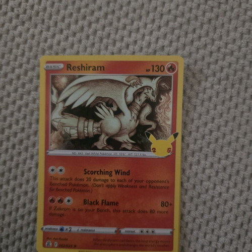 Reshiram Holo card new