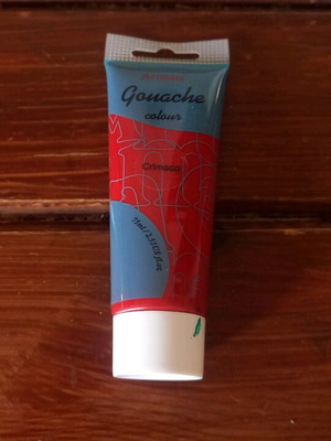 Acrylic paint burgundy-red in tube new