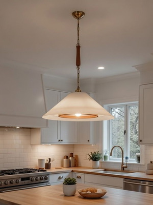 Ceiling light with two round fluorescent lamps used