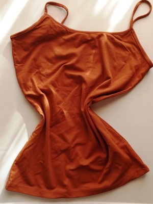 Zara women's top with thin straps like new, terracotta
