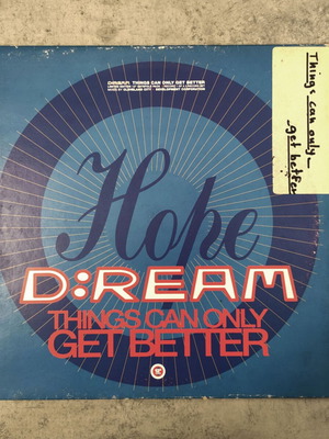 D:REAM Things Can Only Get Better 12'' Vinyl Single used, limited edition 1993