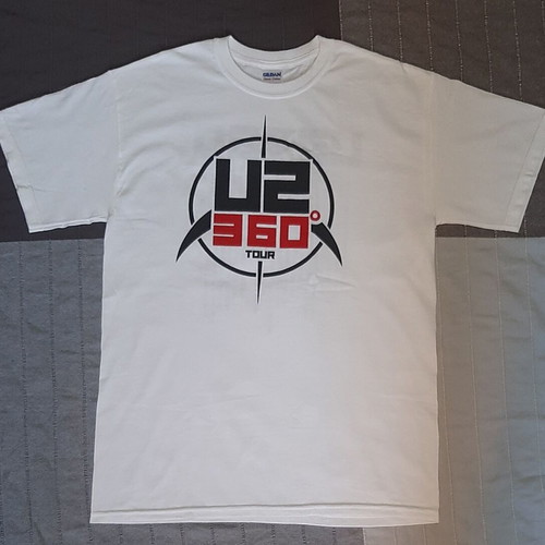 U2 360 Tour 2010 vintage Gildan T-shirt size M new, white