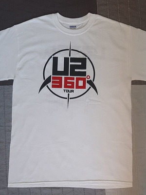 U2 360 Tour 2010 vintage T-shirt Gildan μέγεθος M καινούργιο, άσπρο